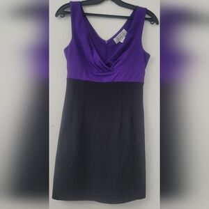 BB Dakota -  Empire Waist Dress - Black and Purple - Size XS